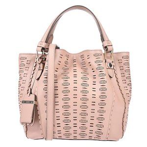 Tod''s Mini Flower Pink Laser Cut Leather Bag